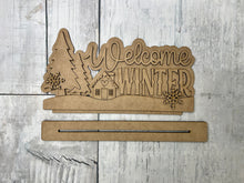 Load image into Gallery viewer, Welcome winder shelf sitter craft sign kit
