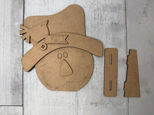 Load image into Gallery viewer, Fall scarecrow face shelf sitter diy craft sign kit