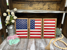 Load image into Gallery viewer, 4th of July 3 panel flag