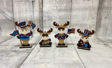 Load image into Gallery viewer, July moose shelf sitter craft sign kit