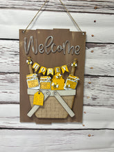 Load image into Gallery viewer, Interchangeable plank doorhanger to be used with the seasonal inserts