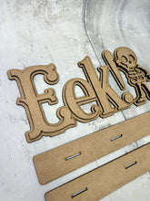 Load image into Gallery viewer, Halloween skeleton eek diy craft sign kit