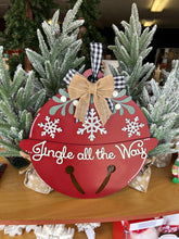 Load image into Gallery viewer, Round Doorhanger Jingle All The Way Christmas