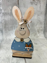 Load image into Gallery viewer, Easter bunny primitive couple shelf sitter craft sign kit