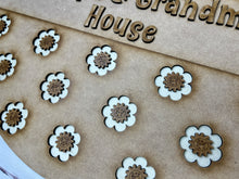 Load image into Gallery viewer, Welcome to Grandpa & Grandma’s house 16” Round flower Doorhanger