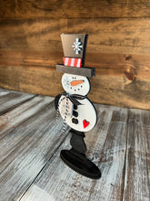 Load image into Gallery viewer, Winter Standing Snowman Trio