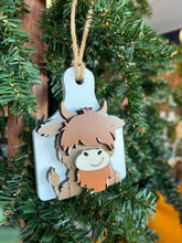 Load image into Gallery viewer, Christmas Ornament Highland Cow Holiday