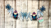 Load image into Gallery viewer, Winter penguin Seasonal Banner garland