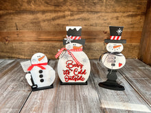 Load image into Gallery viewer, Winter Standing Snowman Trio