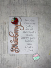 Load image into Gallery viewer, Strawberry sign Trio
