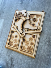 Load image into Gallery viewer, Winter window skates Doorhanger