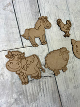 Load image into Gallery viewer, Farm animals DIY Paint by Line kit package