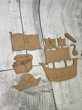 Load image into Gallery viewer, Pirate DIY Paint by Line kit package