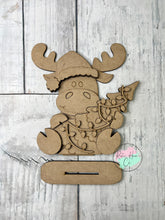 Load image into Gallery viewer, Christmas moose tree craft sign kit