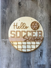 Load image into Gallery viewer, Soccer Sports Round Doorhanger