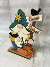 Load image into Gallery viewer, Fall crow patrol Standing Gnome