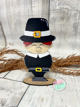 Load image into Gallery viewer, Thanksgiving pilgrim and turkey trio Tier Tray Kit, Thanksgiving, craft, home decor, diy kit