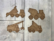 Load image into Gallery viewer, Construction vehicles DIY Paint by Line kit package