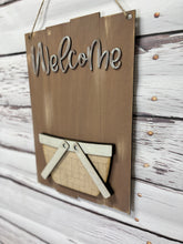 Load image into Gallery viewer, Interchangeable plank doorhanger to be used with the seasonal inserts