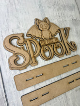 Load image into Gallery viewer, Halloween bat spook diy craft sign kit