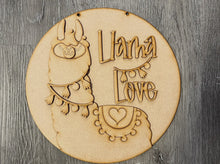 Load image into Gallery viewer, Llama craft kit, Sign, round, Doorhanger