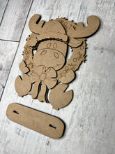 Load image into Gallery viewer, Christmas moose wreath craft sign kit