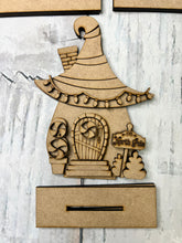 Load image into Gallery viewer, Christmas elf whimsical houses DIY craft Kit