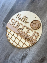 Load image into Gallery viewer, Soccer Sports Round Doorhanger
