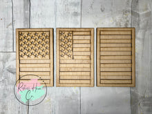 Load image into Gallery viewer, 4th of July 3 panel flag