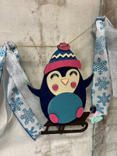 Load image into Gallery viewer, Winter penguin Seasonal Banner garland