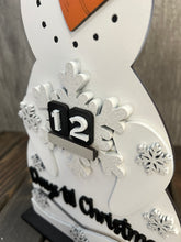 Load image into Gallery viewer, Snowman countdown to Christmas shelf sitter