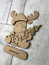 Load image into Gallery viewer, Christmas moose tree craft sign kit