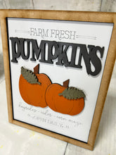 Load image into Gallery viewer, Fall Trio- Hello Fall, Acorn, Farm Fresh Pumpkins