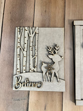 Load image into Gallery viewer, Christmas Reindeer sign Trio