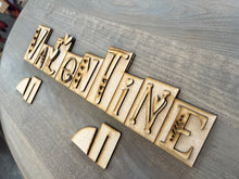 Load image into Gallery viewer, Valentines Day standing word block Kit