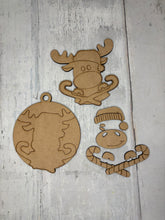 Load image into Gallery viewer, Christmas candy cane Ornament moose