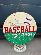 Load image into Gallery viewer, Baseball Sports Round Doorhanger
