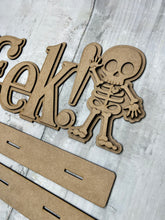 Load image into Gallery viewer, Halloween skeleton eek diy craft sign kit