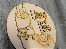 Load image into Gallery viewer, Llama craft kit, Sign, round, Doorhanger