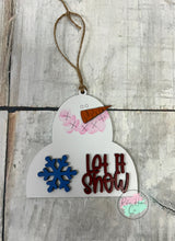 Load image into Gallery viewer, Christmas Ornament snowman let it snow