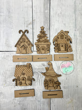 Load image into Gallery viewer, Christmas elf whimsical houses DIY craft Kit
