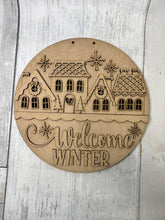 Load image into Gallery viewer, Light up Winter Round Doorhanger