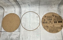 Load image into Gallery viewer, Light up Winter Round Doorhanger