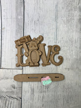 Load image into Gallery viewer, Valentine love moose shelf sitter craft sign kit