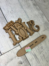 Load image into Gallery viewer, Valentine love moose shelf sitter craft sign kit