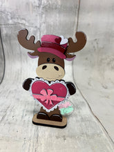 Load image into Gallery viewer, Valentine love letters moose shelf sitter craft sign kit