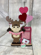 Load image into Gallery viewer, Valentine love letters moose shelf sitter craft sign kit