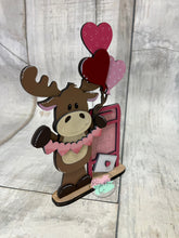 Load image into Gallery viewer, Valentine love letters moose shelf sitter craft sign kit