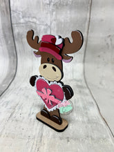 Load image into Gallery viewer, Valentine love letters moose shelf sitter craft sign kit