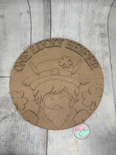 Load image into Gallery viewer, St. Patrick’s Day Doorhanger Round Lucky heifer
